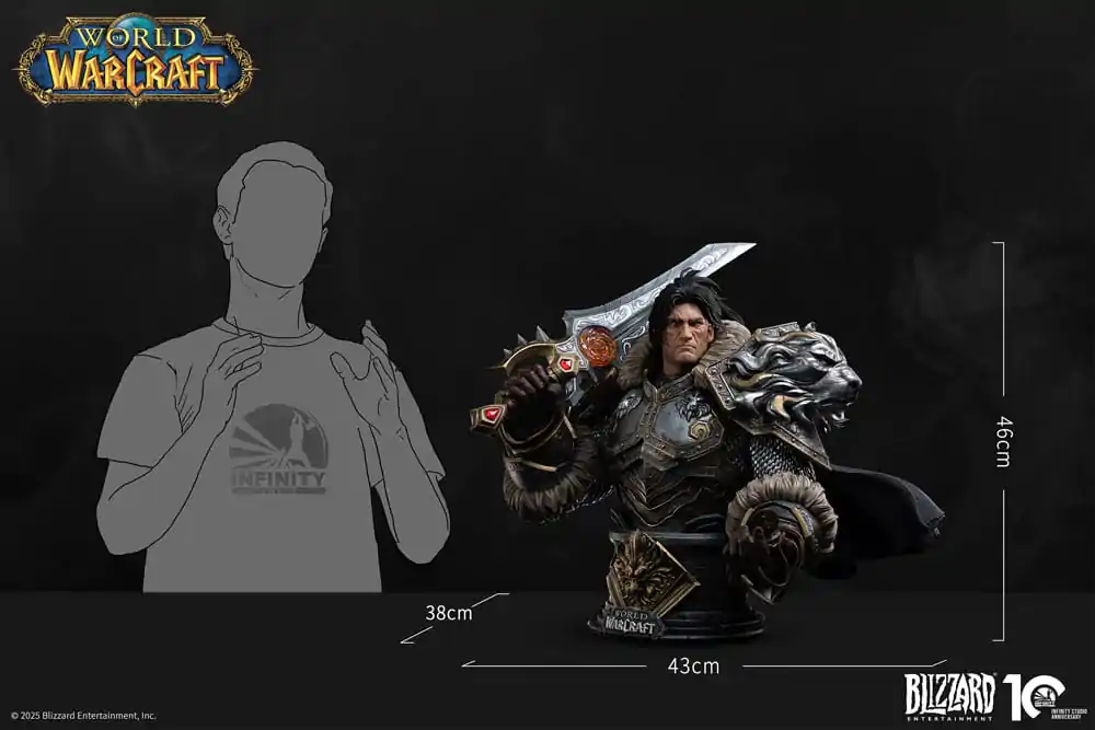 World of Warcraft Bust 1/3 Varian Wrynn 46 cm product photo