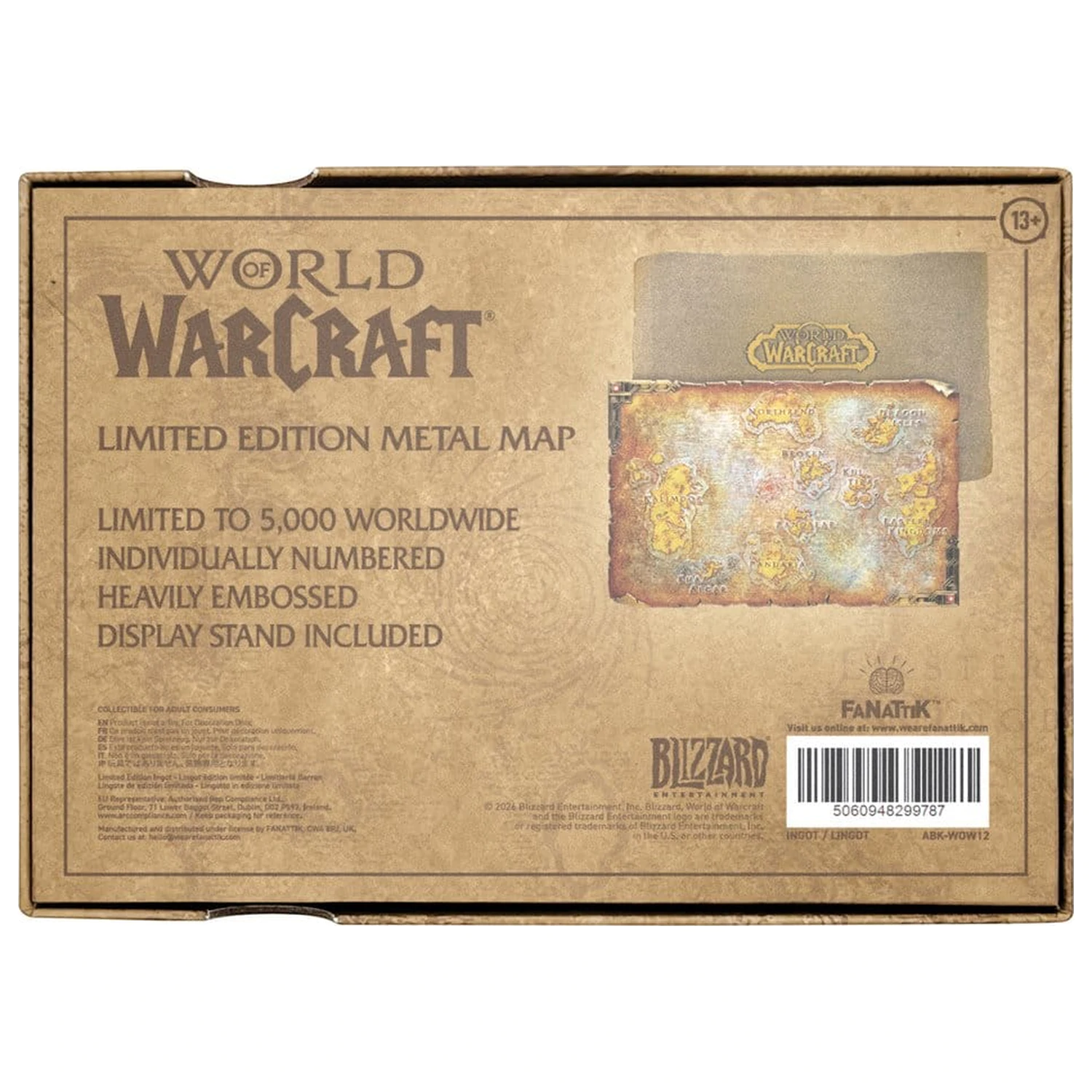 World of Warcraft Replica Metal Map of Azeroth Limited Edition 12 x 18 cm product photo