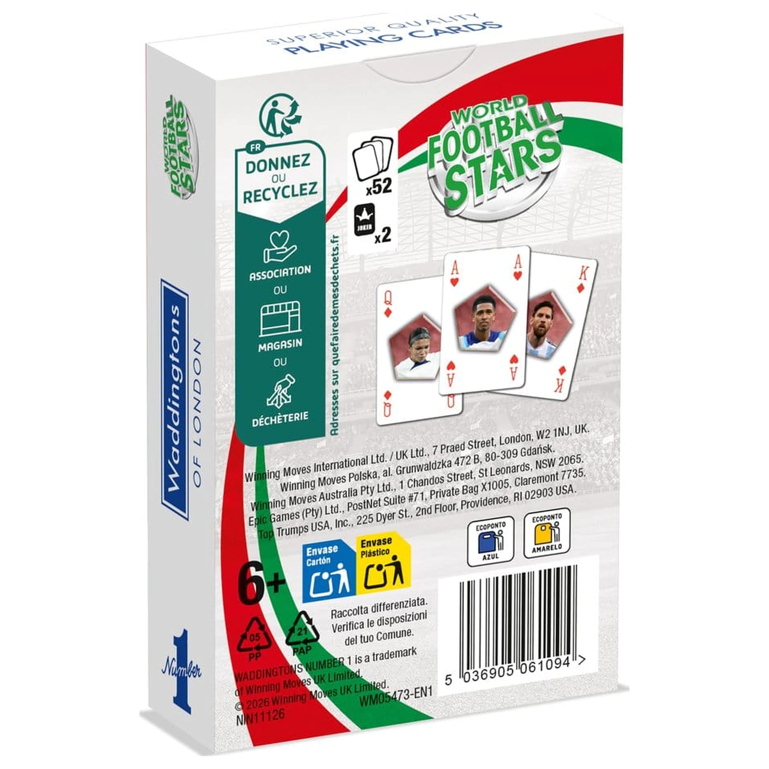 World Soccer Stars No 1 Playing Cards *English Version* product photo