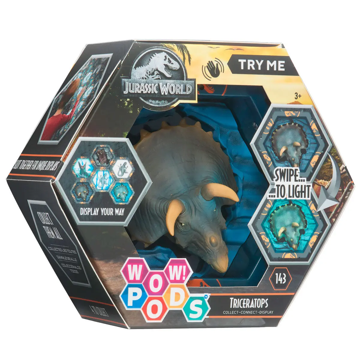 WOW! POD Jurassic Dominion Triceratops figure product photo