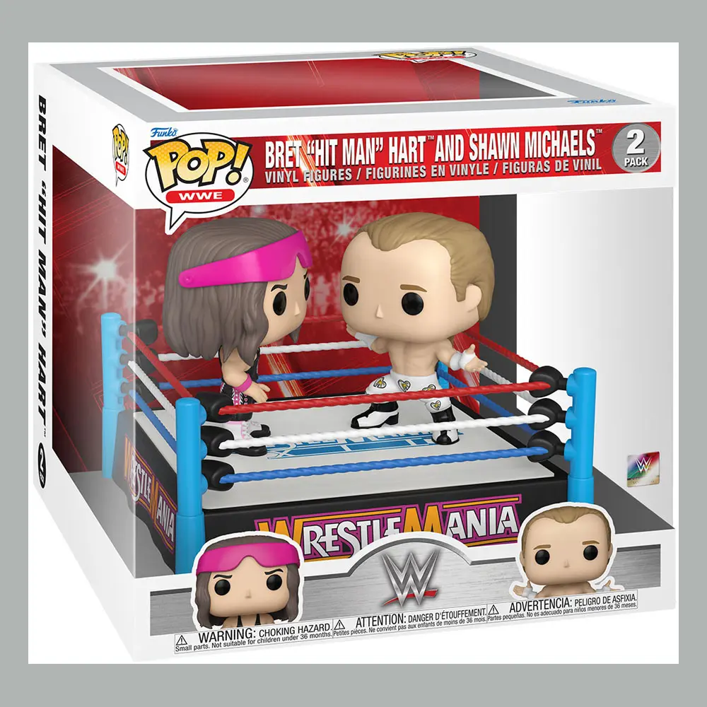 WWE POP Moment! Vinyl Figures 2-Pack Bret Hart vs Shawn Michaels 9 cm product photo