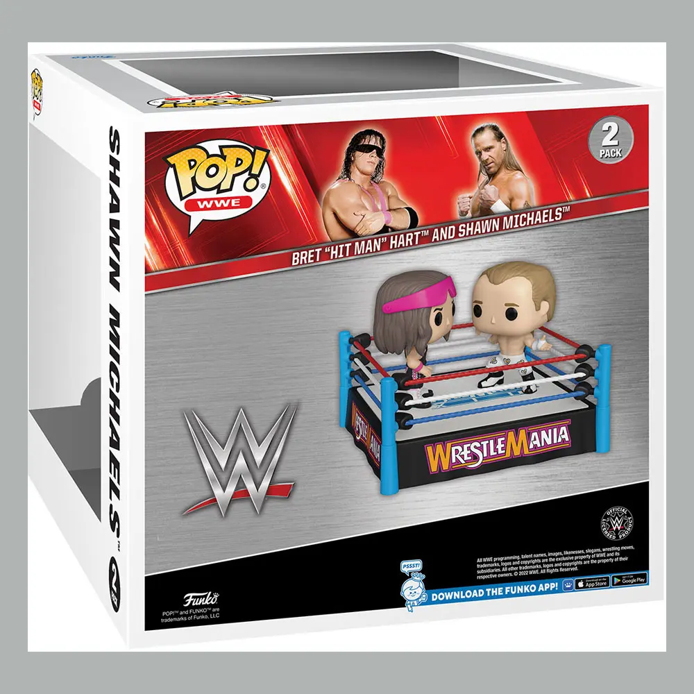 WWE POP Moment! Vinyl Figures 2-Pack Bret Hart vs Shawn Michaels 9 cm product photo