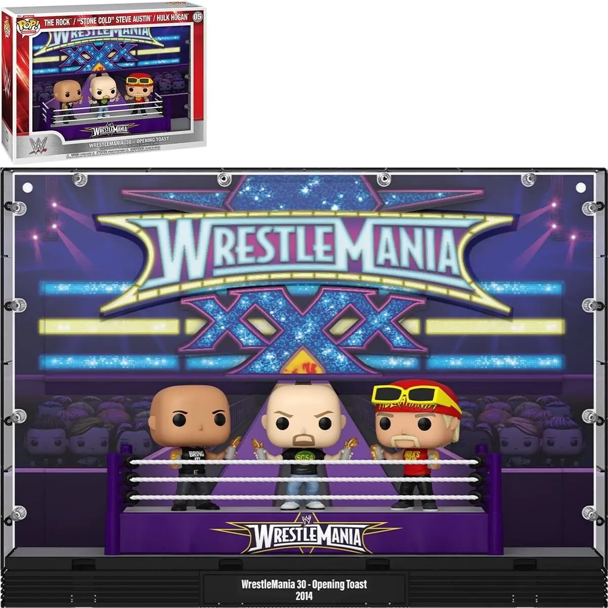 WWE Funko POP Moments Deluxe Vinyl Figures 3-Pack Wrestlemania 30 Opening Toast termékfotó