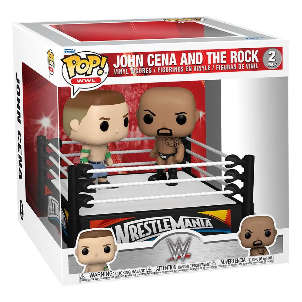 WWE POP Moment! Vinyl Figures 2-Pack Cena vs Rock 9 cm product photo