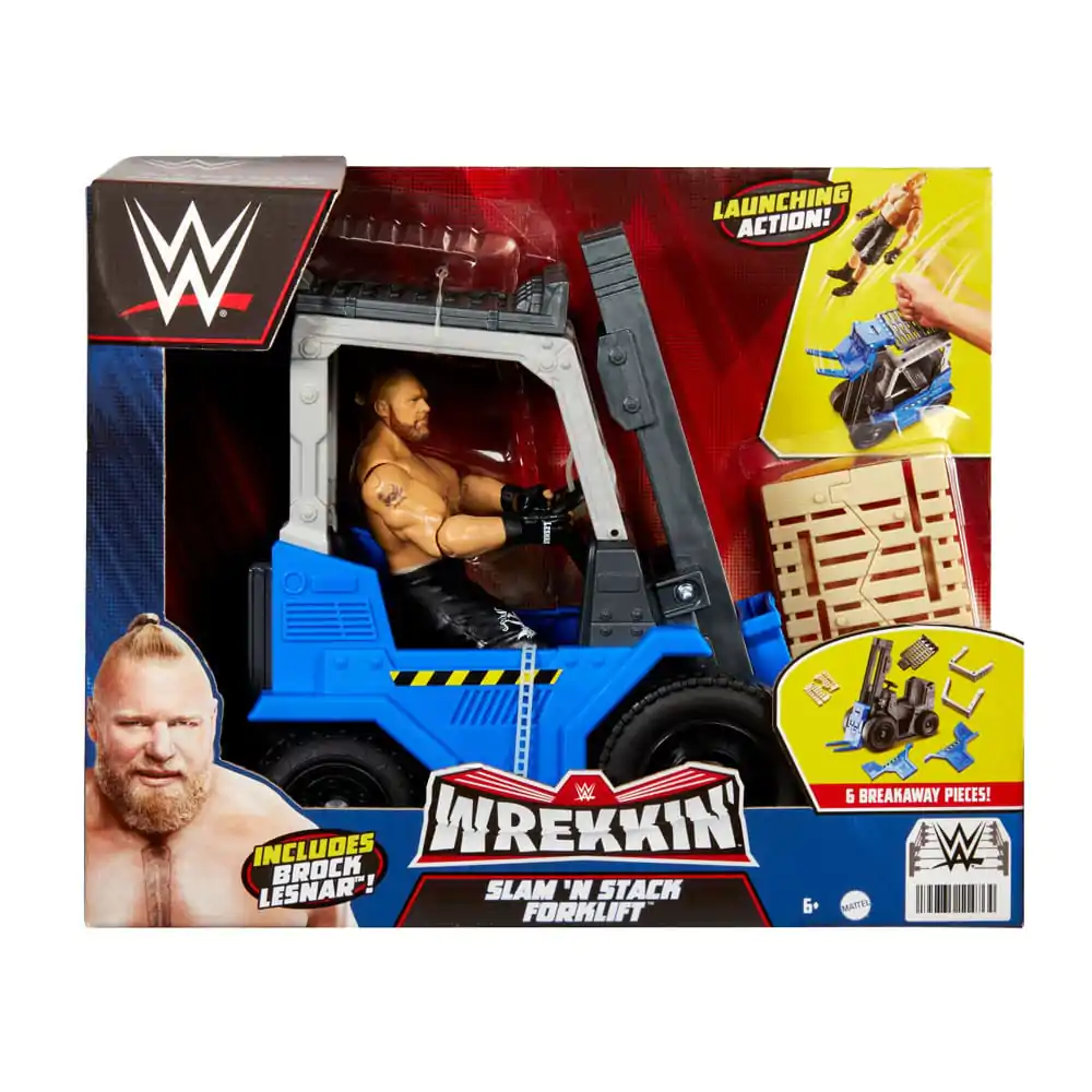 WWE Wrekkin' Vehicle Slam 'N Stack Forklift with Brock Lesnar Action Figure 15 cm termékfotó