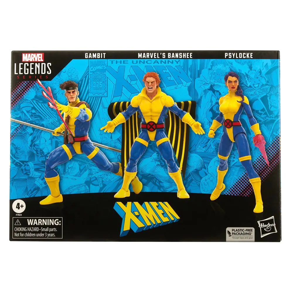 X-Men 60th Anniversary Marvel Legends Action Figure 3-Pack Gambit, Marvel's Banshee, Psylocke 15 cm product photo