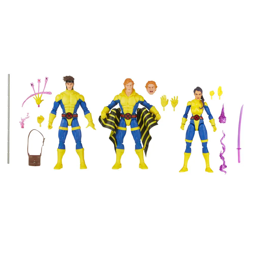 X-Men 60th Anniversary Marvel Legends Action Figure 3-Pack Gambit, Marvel's Banshee, Psylocke 15 cm product photo