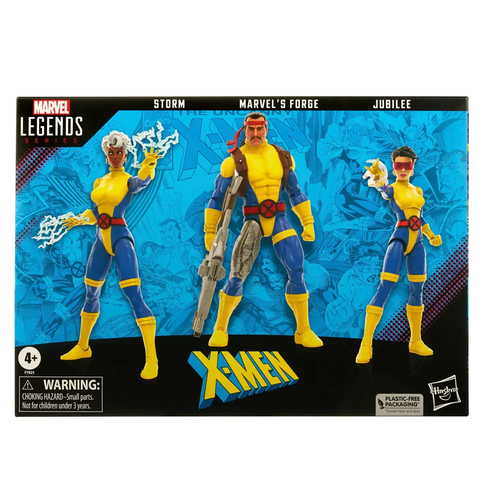 X-Men 60th Anniversary Marvel Legends Action Figure 3-Pack Storm, Marvel's Forge, Jubilee 15 cm product photo