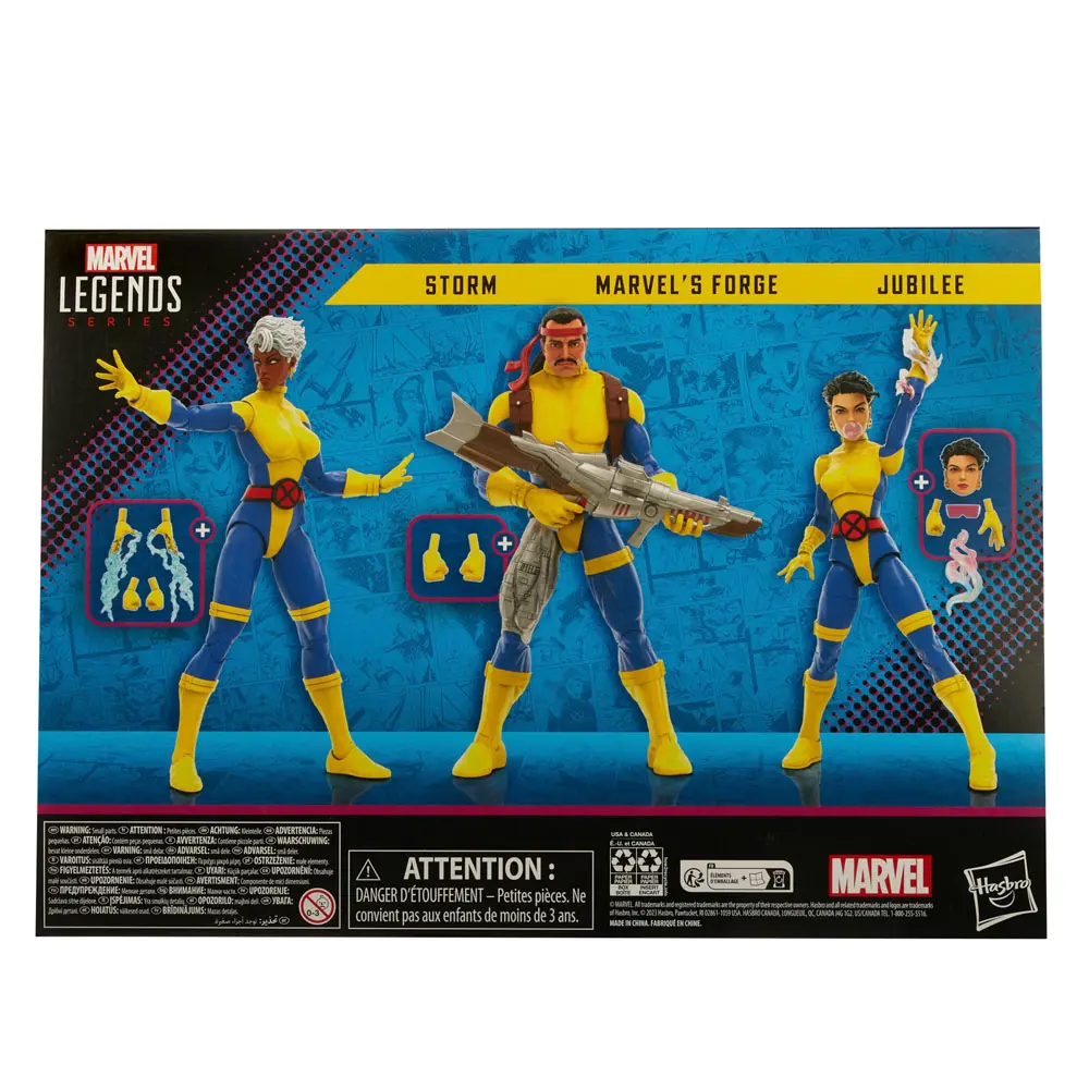 X-Men 60th Anniversary Marvel Legends Action Figure 3-Pack Storm, Marvel's Forge, Jubilee 15 cm product photo