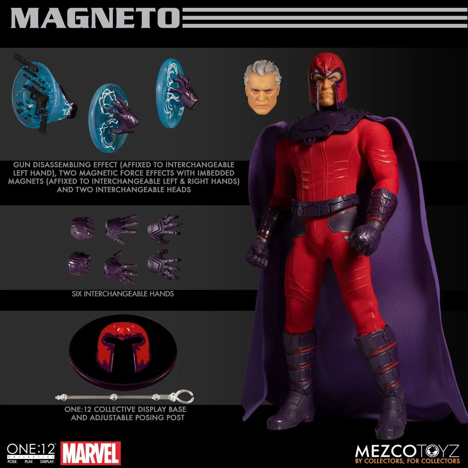 Marvel Action Figure 1/12 Magneto 17 cm product photo