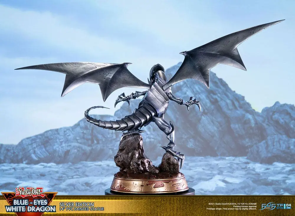 Yu-Gi-Oh! PVC Statue Blue-Eyes White Dragon Silver Edition 35 cm product photo