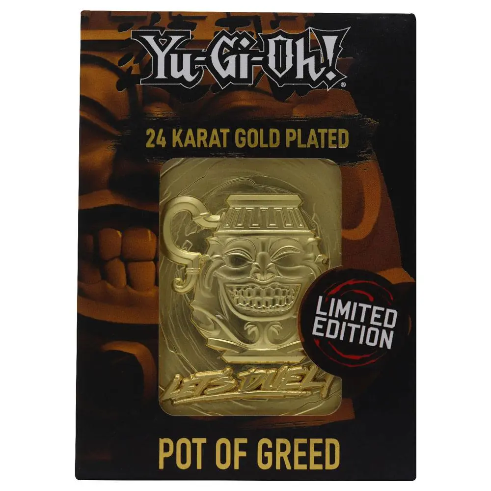 Yu-Gi-Oh! Replica Card Pot of Greed (gold plated) product photo