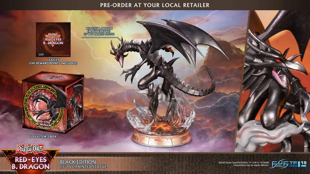 Yu-Gi-Oh! PVC Statue Red-Eyes B. Dragon Black Colour 33 cm termékfotó