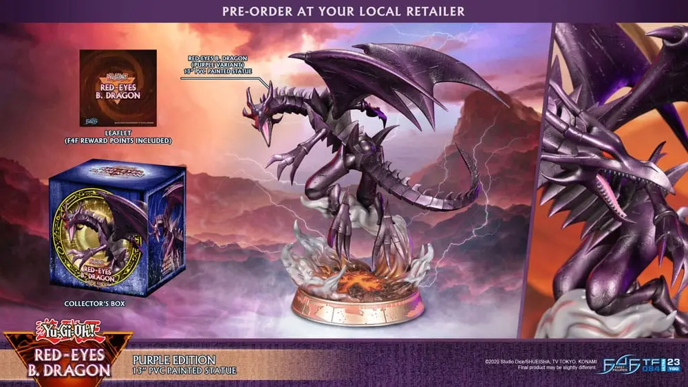 Yu-Gi-Oh! PVC Statue Red-Eyes B. Dragon Purple Colour 33 cm termékfotó