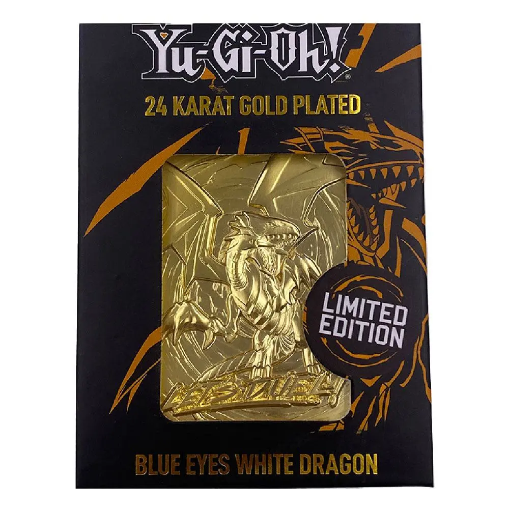 Yu-Gi-Oh! Replica Card Blue Eyes White Dragon (gold plated) product photo