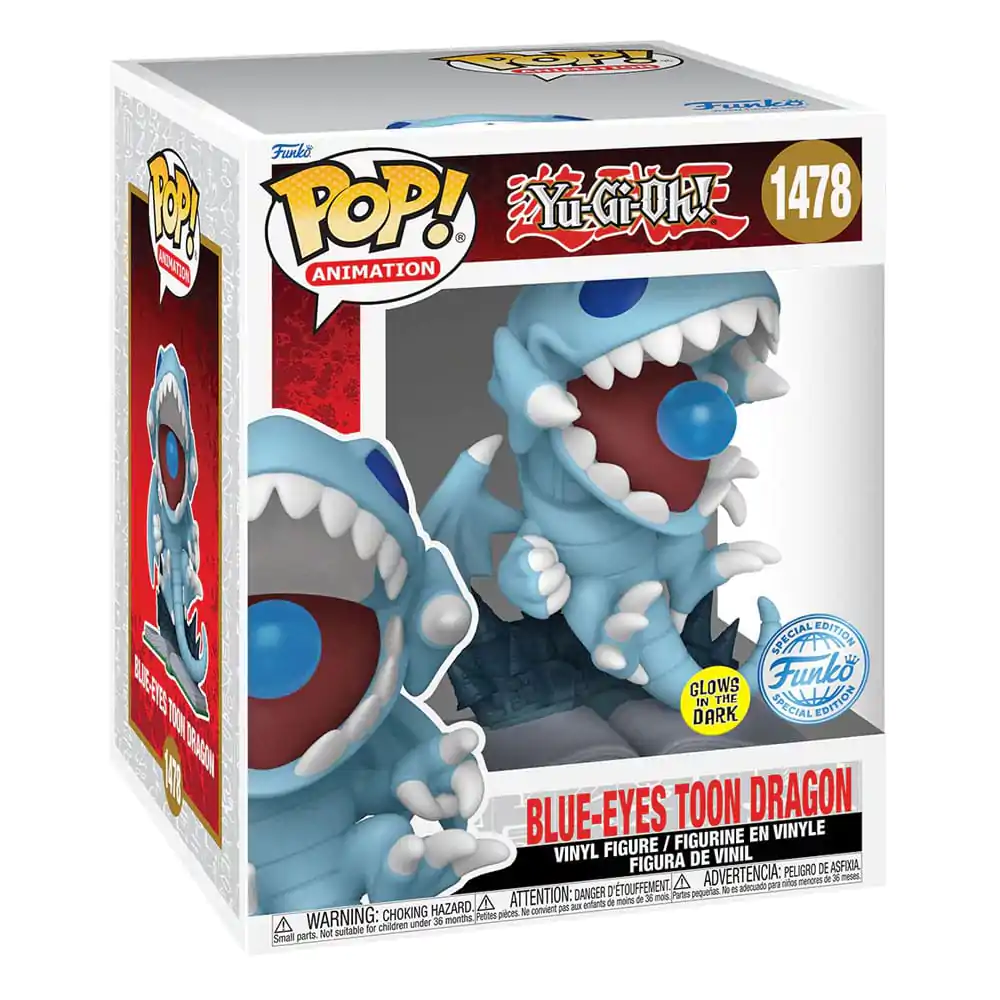 Yu-Gi-Oh! Super Sized Funko POP! Animation Vinyl Figure Blue-Eyes Toon Dragon (GITD) Special Edition 15 cm product photo