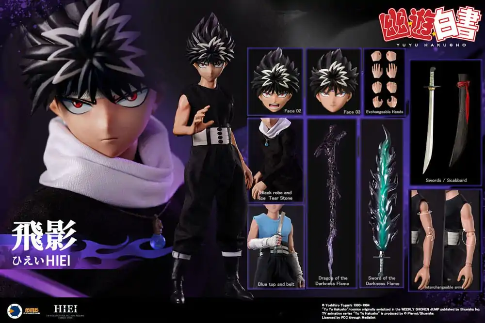 Yu Yu Hakusho Action Figure 1/6 Hiei 30 cm product photo