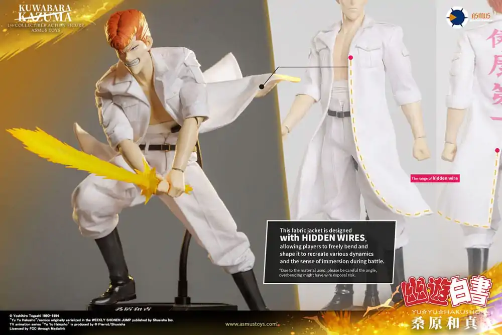 Yu Yu Hakusho Action Figure 1/6 Kazuma Kuwabara (Luxury Version) 30 cm product photo