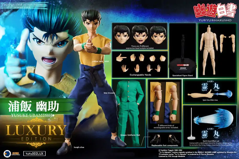 Yu Yu Hakusho Action Figure 1/6 Yusuke Urameshi (Luxury Version) 30 cm product photo