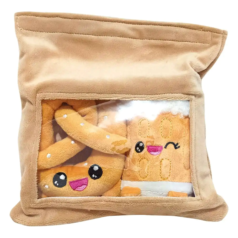 Yummis Together Plush Figures 2 Pack Pretzel & Beer in Take Away Bag 21 cm        product photo