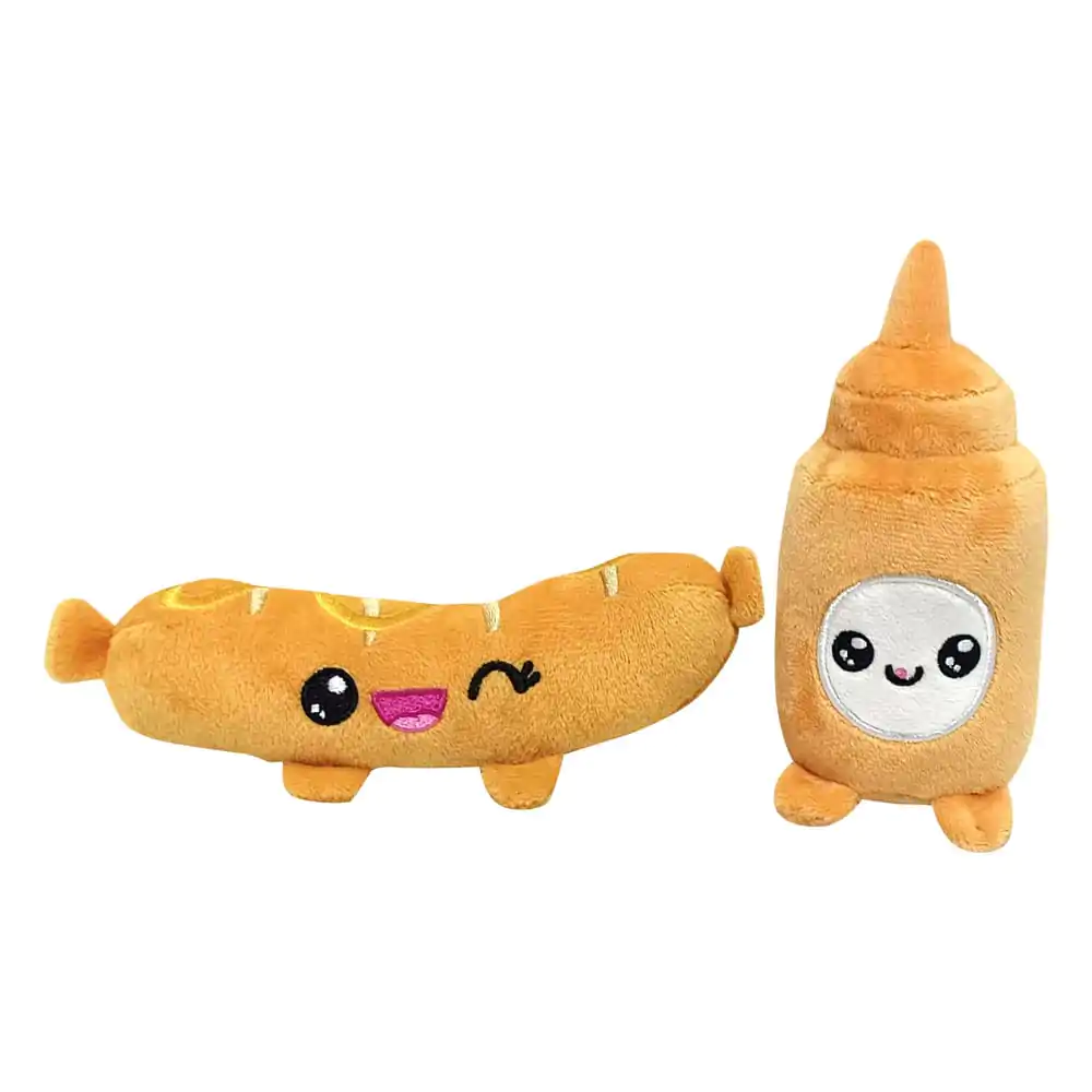 Yummis Together Plush Figures 2 Pack Sausage & Mustard in Take Away Bag 21 cm        product photo