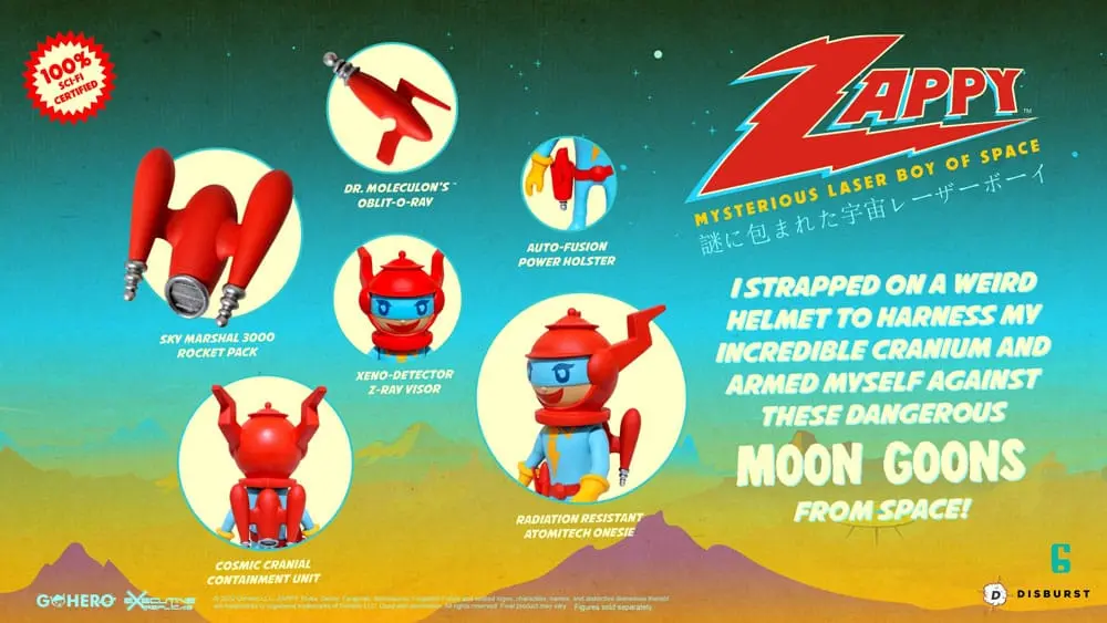 Zappy Action Figure Mysterious Laser Boy of Space 22 cm product photo