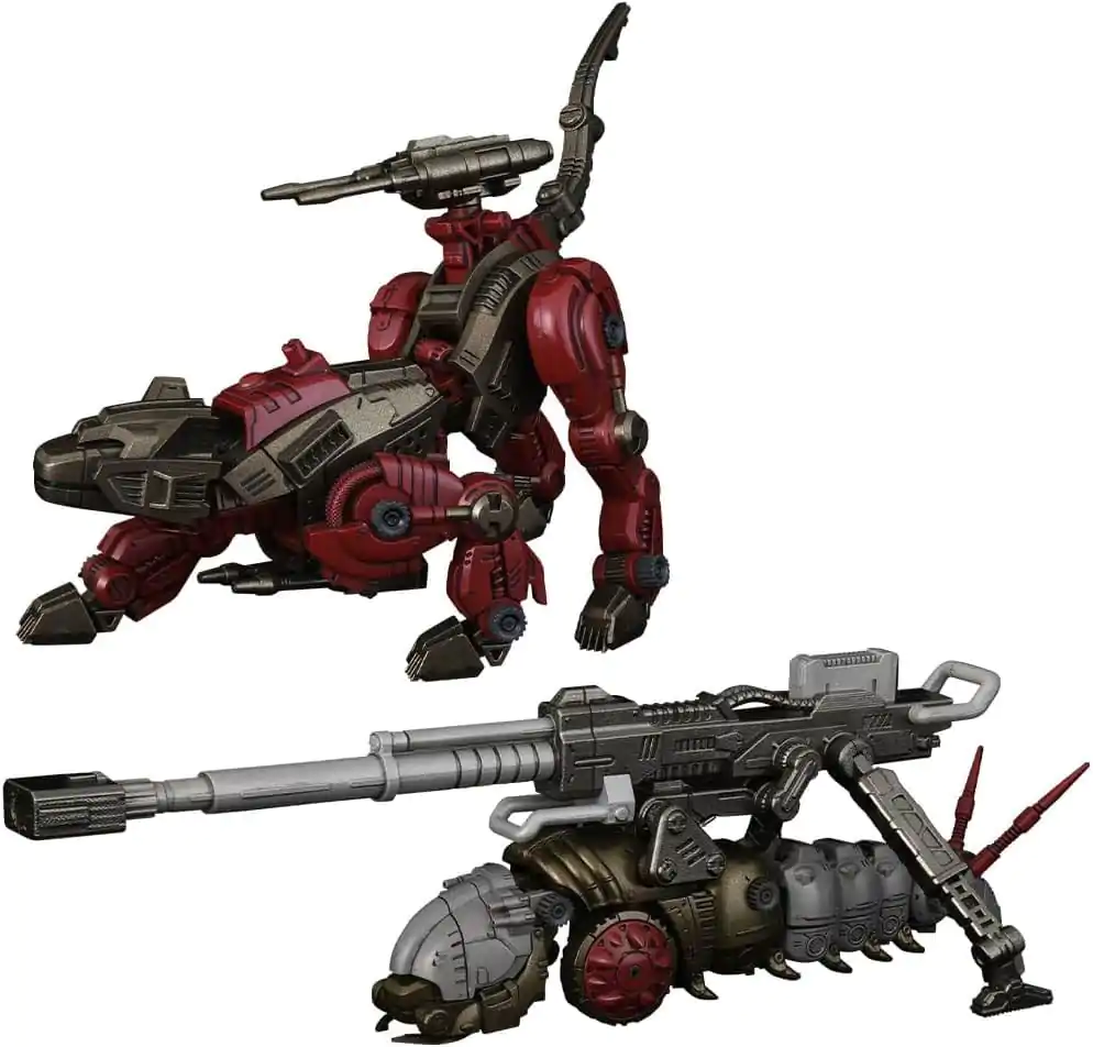 Zoids Plastic Model Kits 2-Pack 1/100 RMZ-010 Canoly Molga &amp; Hell Cat Base Guards Sets 20 cm product photo