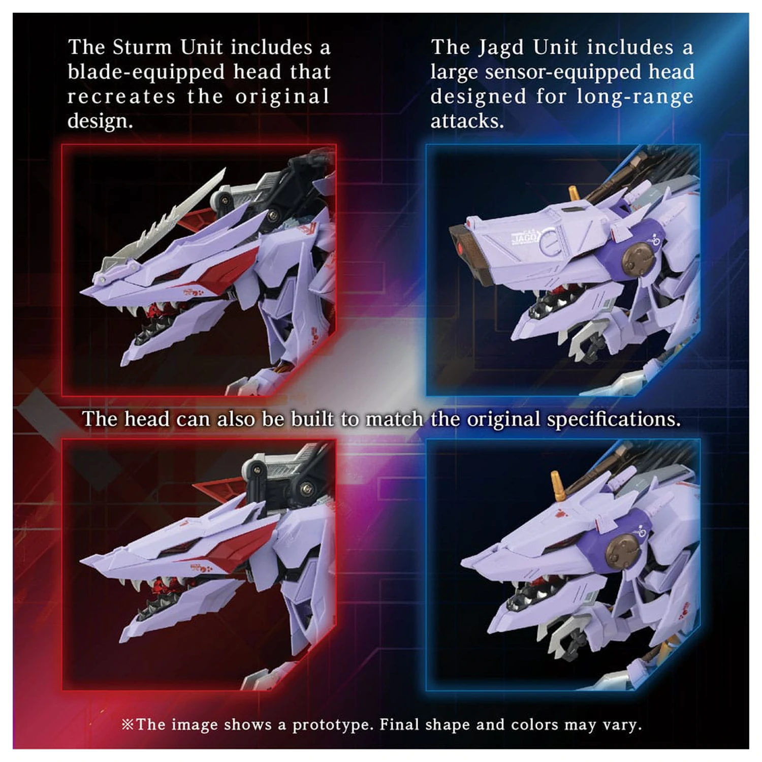 Zoids Model Kit Accesoory Set AM-Z01CP Berserk Fury Sturm & Jagd Unit product photo