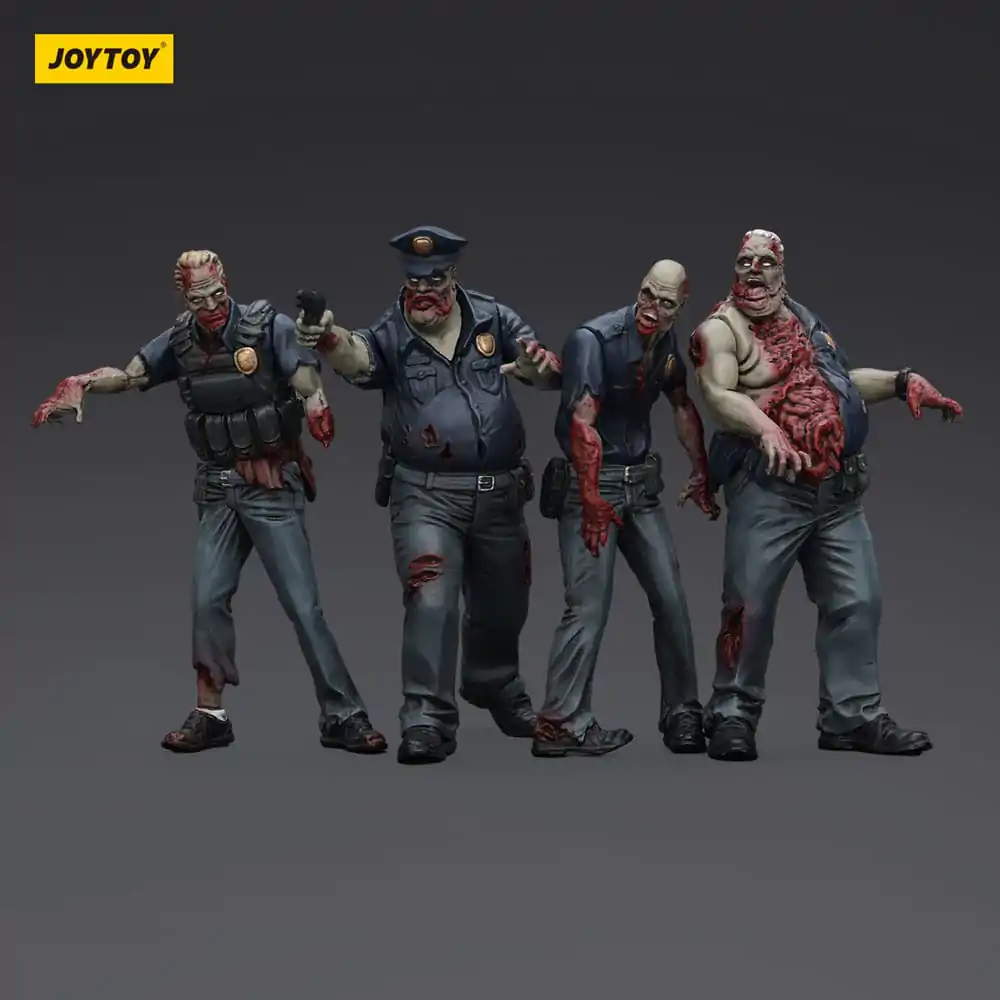 Zombie Dark Source Action Figures 4-Pack Police (Male) 8 cm product photo