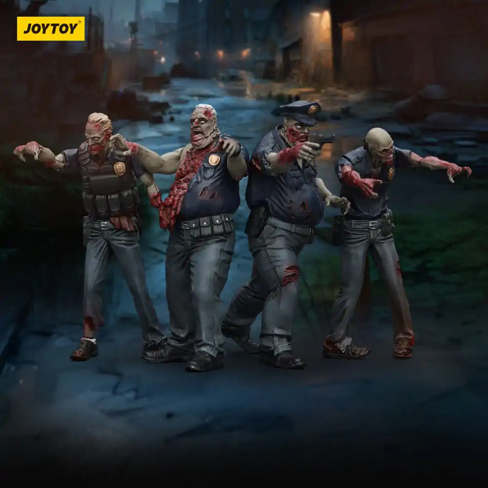Zombie Dark Source Action Figures 4-Pack Police (Male) 8 cm product photo