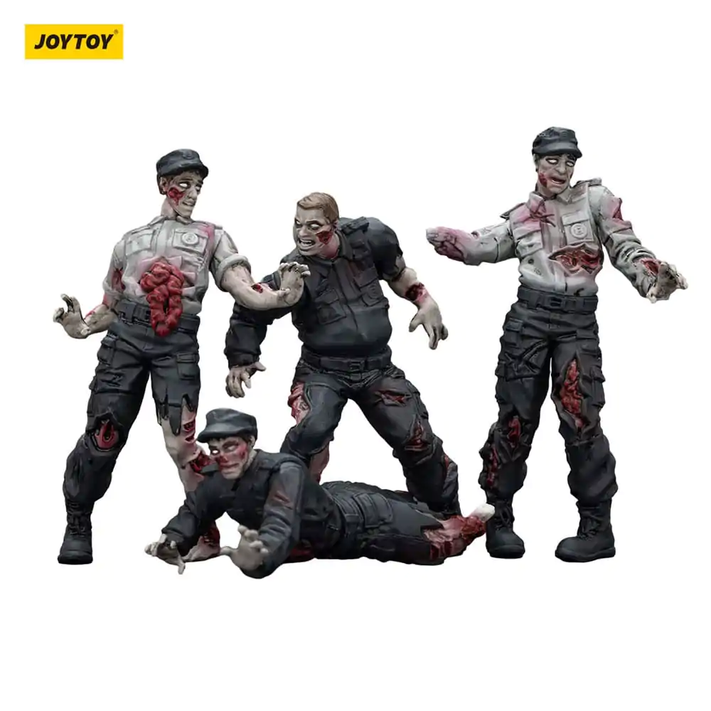Zombie Dark Source Action Figures 4-Pack Security Guards 8 cm product photo