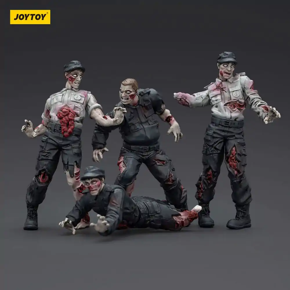 Zombie Dark Source Action Figures 4-Pack Security Guards 8 cm product photo