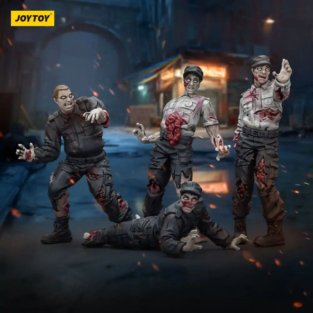 Zombie Dark Source Action Figures 4-Pack Security Guards 8 cm product photo