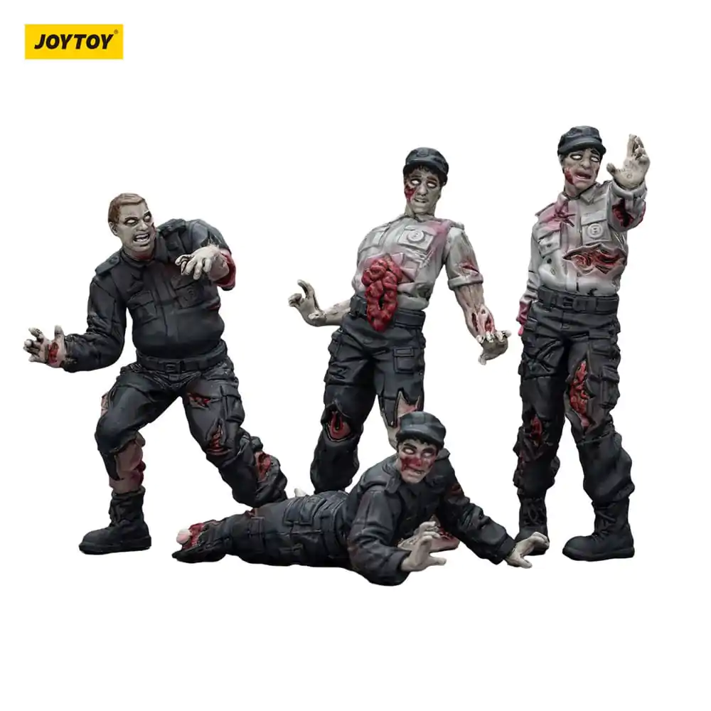 Zombie Dark Source Action Figures 4-Pack Security Guards 8 cm product photo