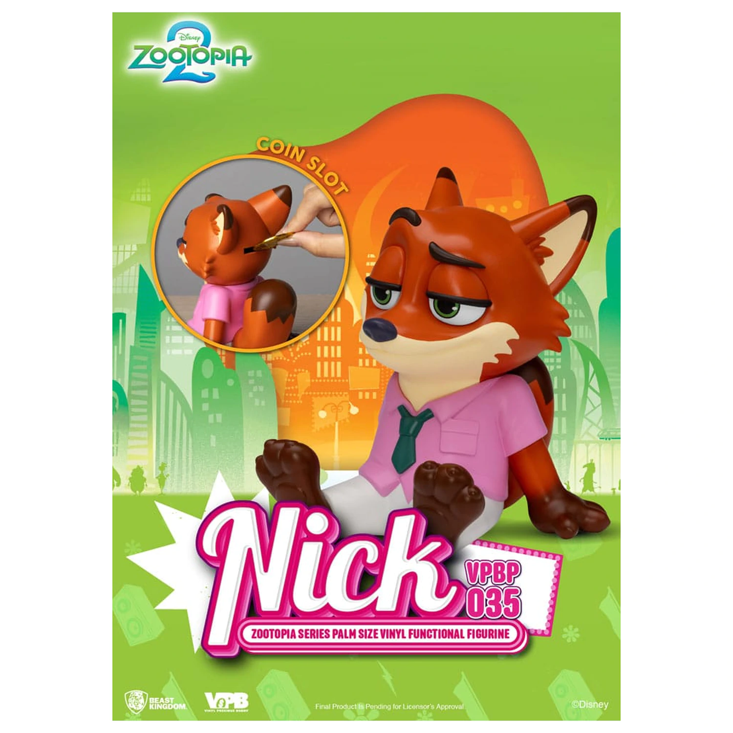 Zootopia Piggy Vinyl Bank Nick 15 cm product photo
