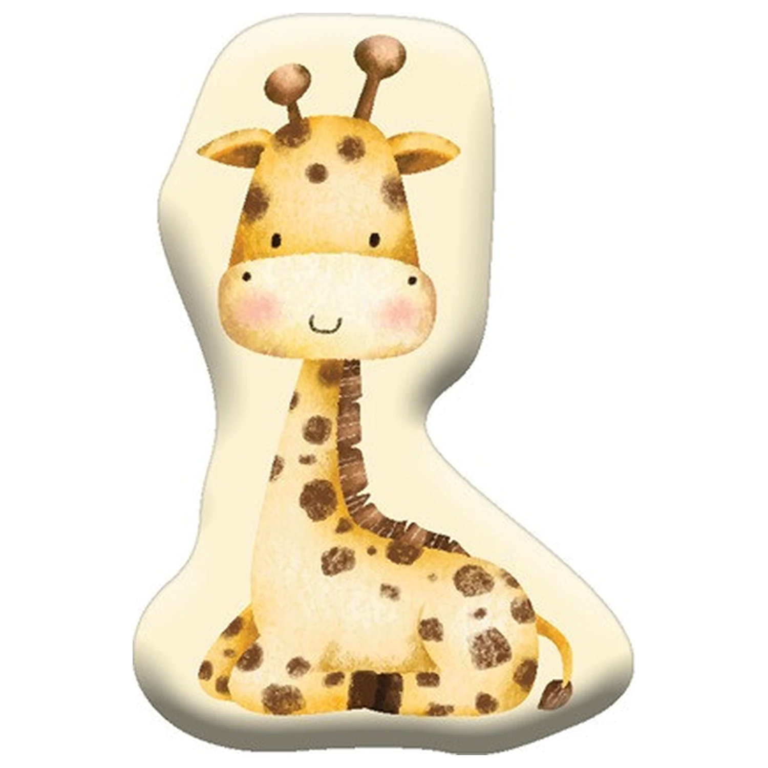Giraffe Yellow shaped pillow, decorative pillow product photo