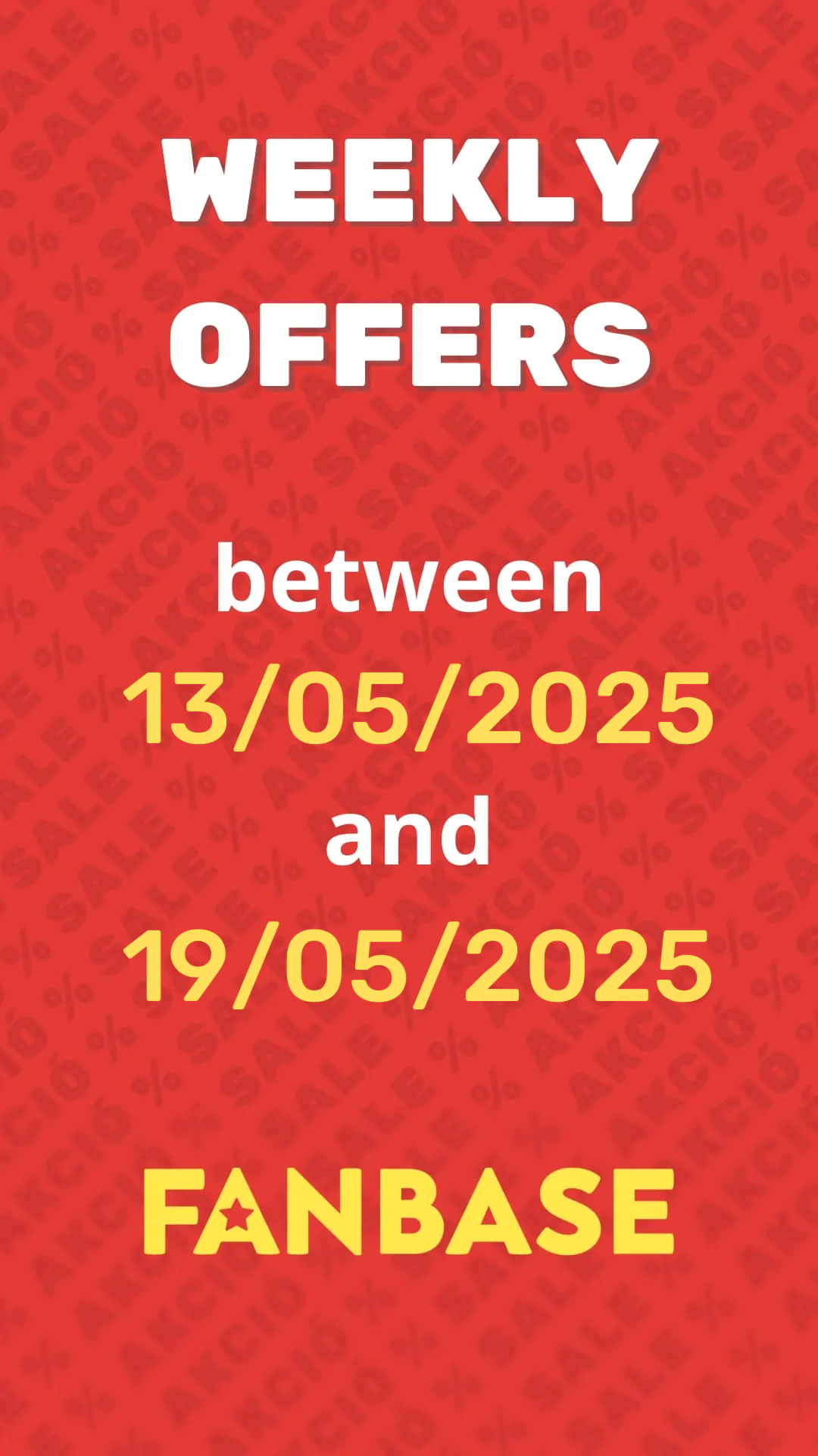 Weekly Offers betweeen 13/05 and 19/05