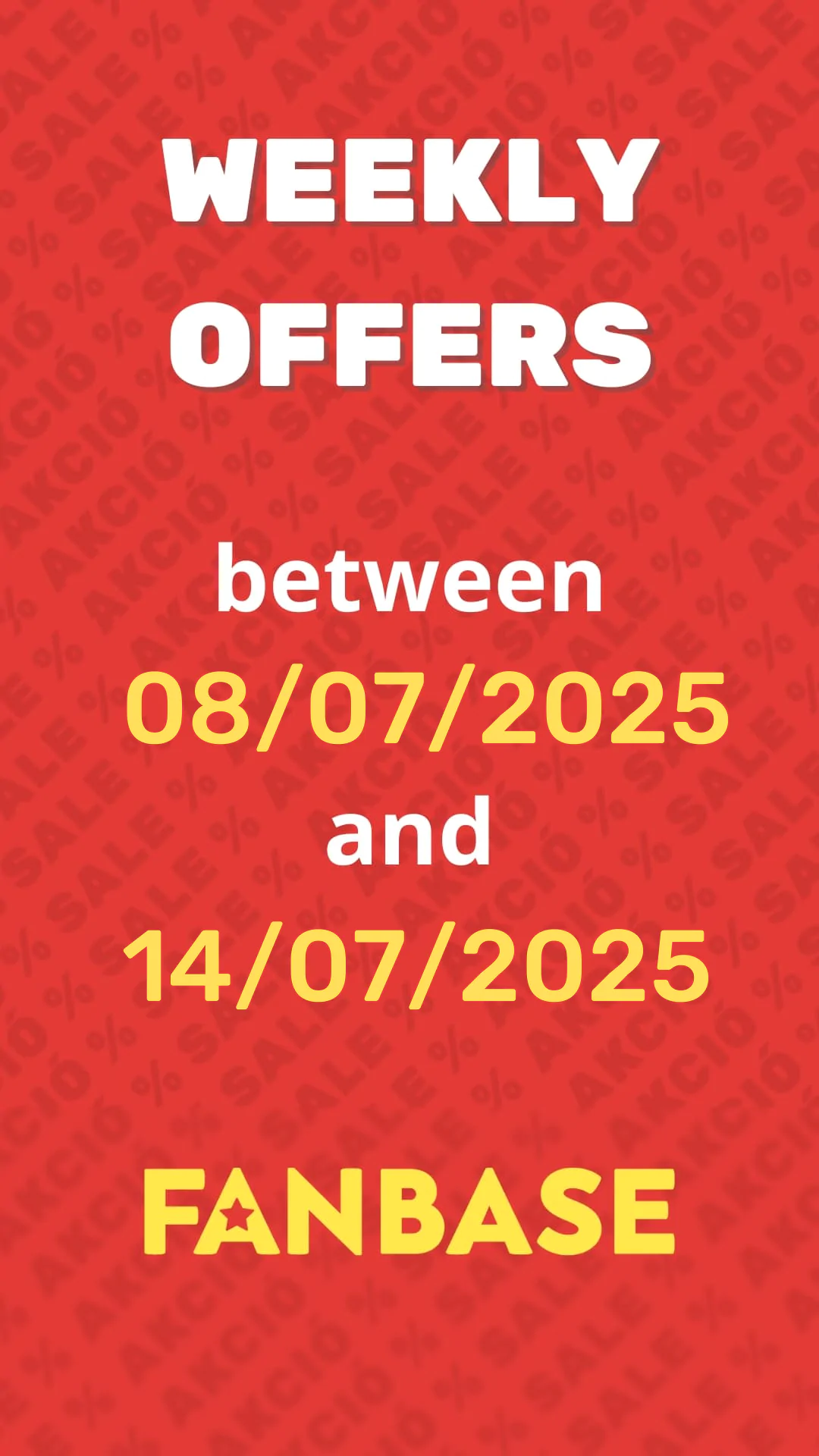 Weekly Offers betweeen 08/07 and 14/07