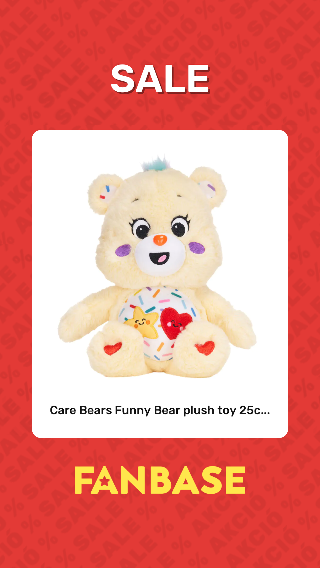 Sale: Care Bears Funny Bear plush toy 25c...