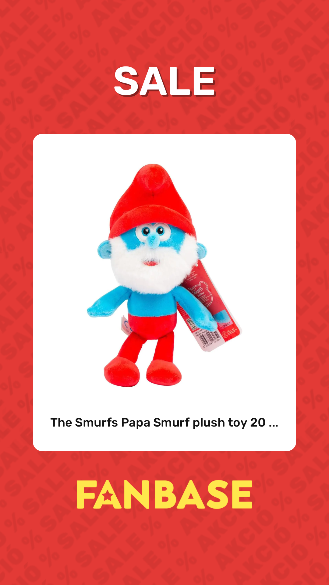 Sale: The Smurfs Papa Smurf plush toy 20 ...