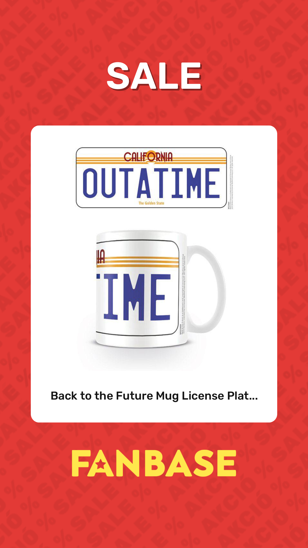 Sale: Back to the Future Mug License Plat...