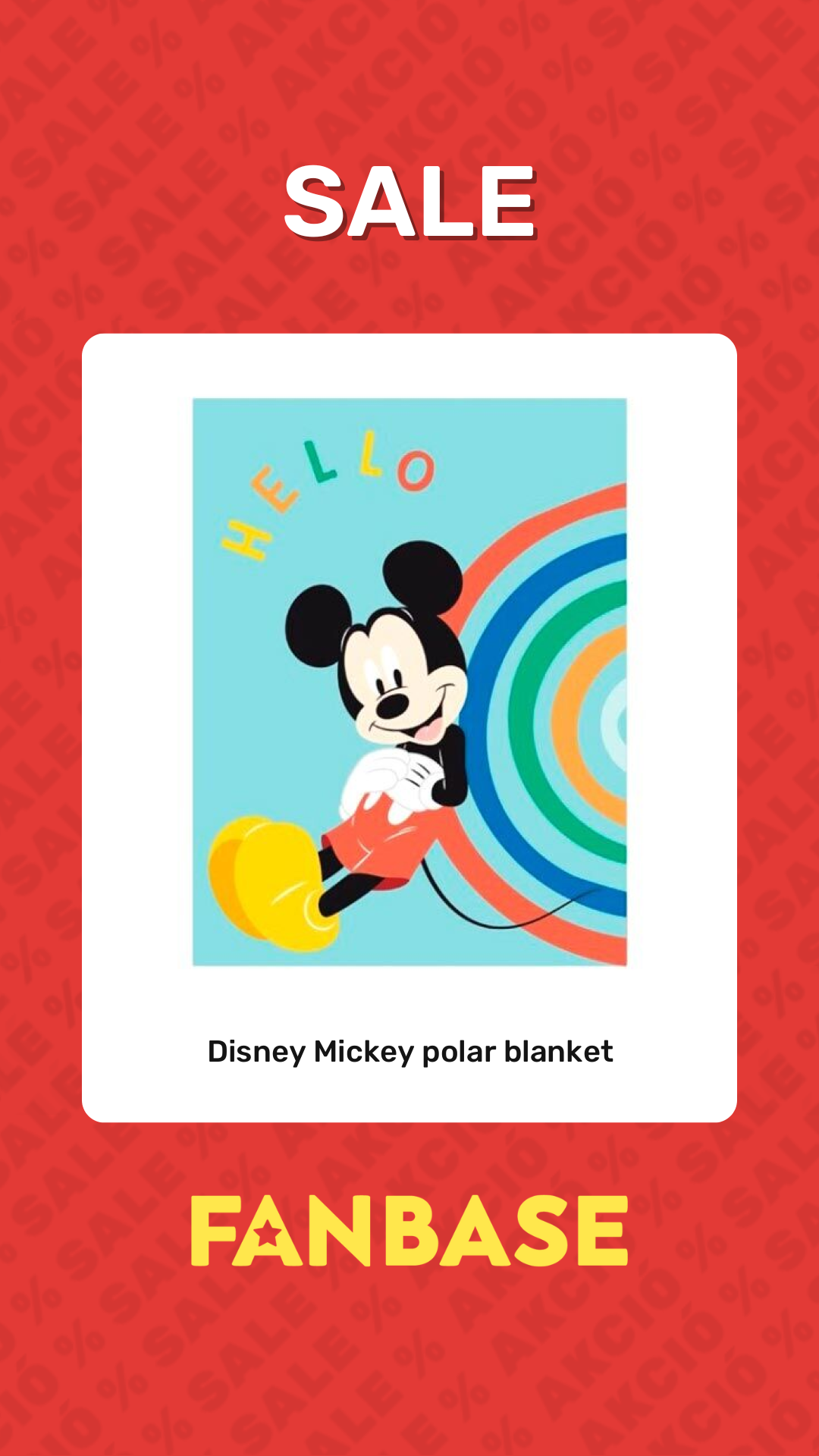 Sale: Disney Mickey polar blanket