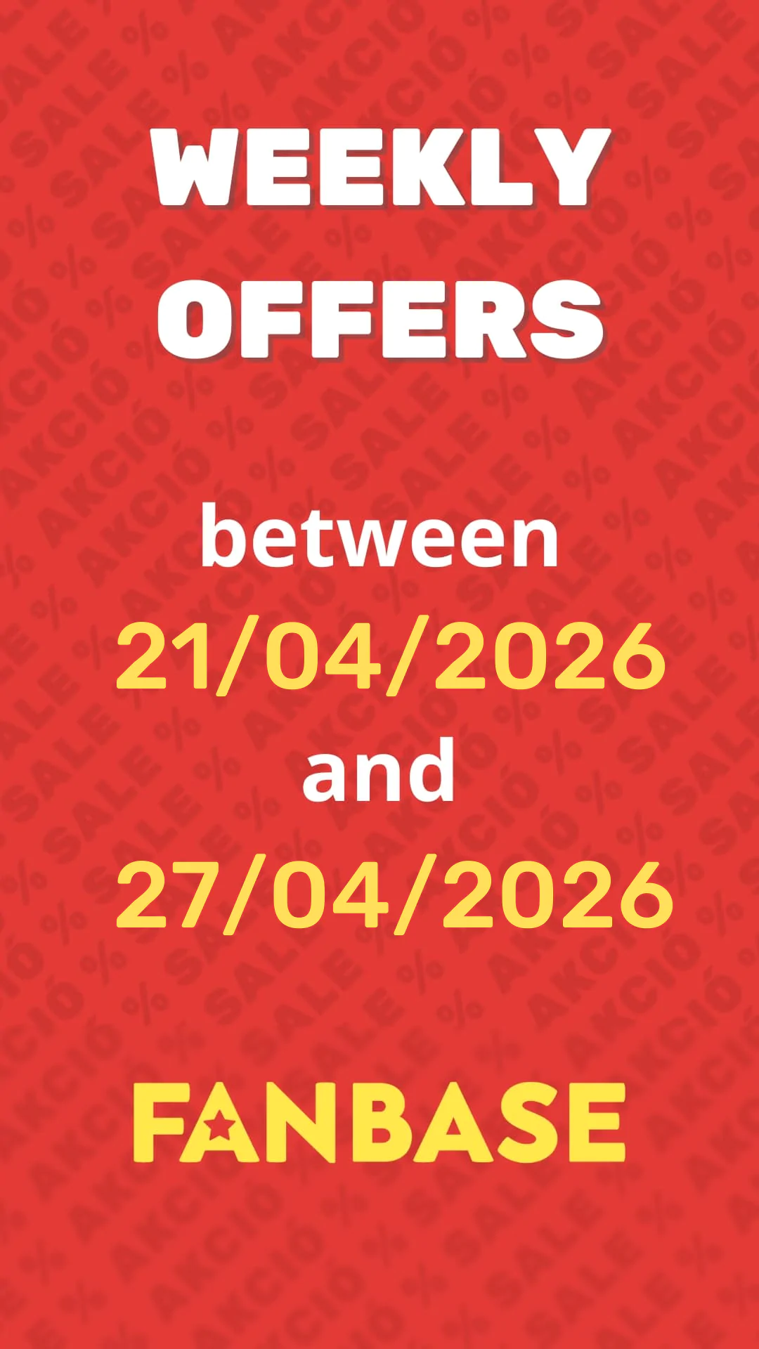 Weekly Offers betweeen 21/04 and 27/04