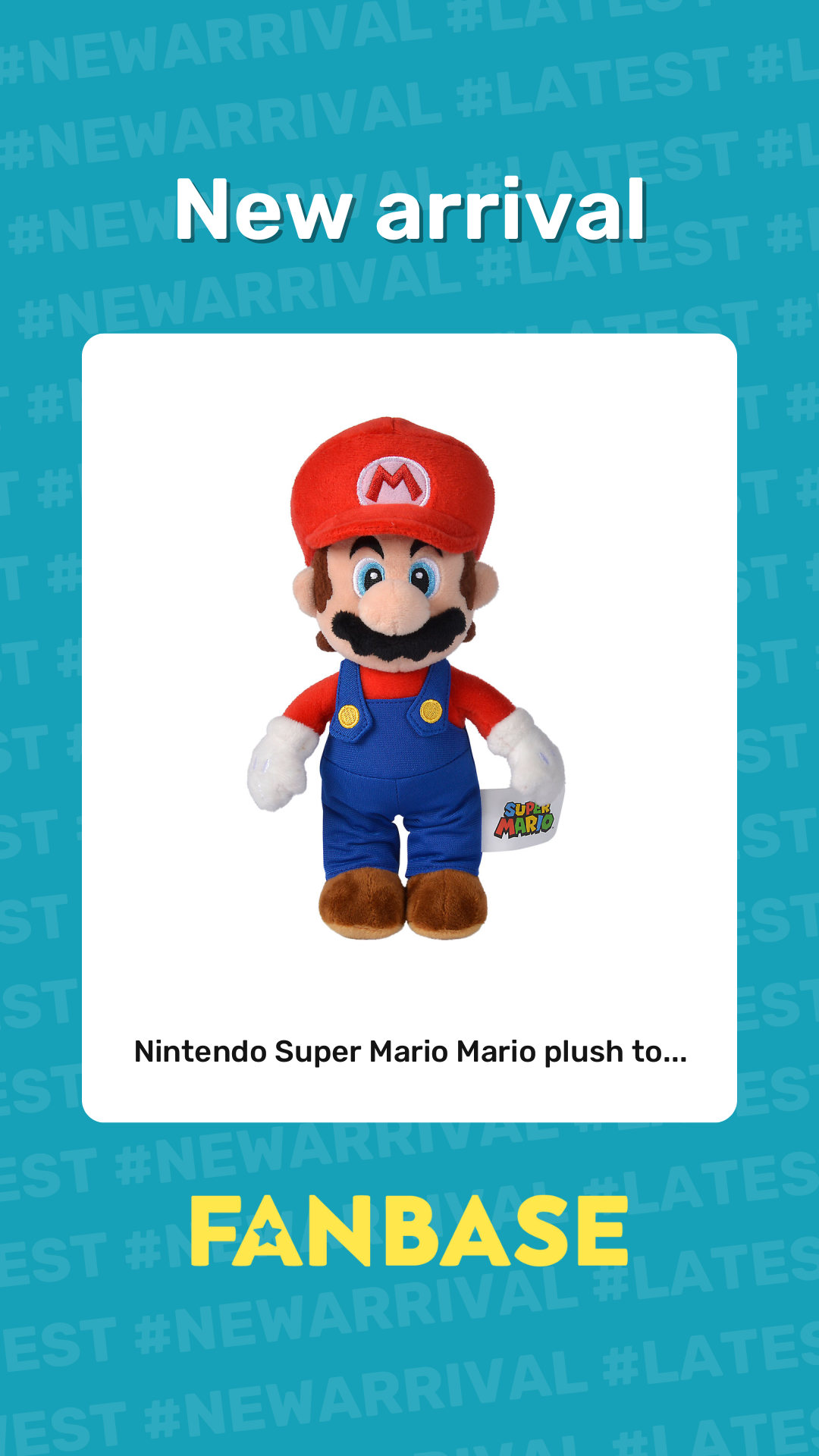 New arrival: Nintendo Super Mario Mario plush to...