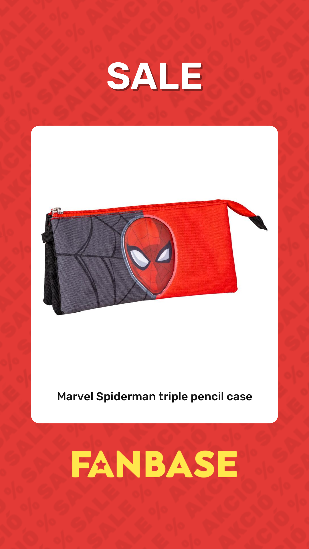 Sale: Marvel Spiderman triple pencil case