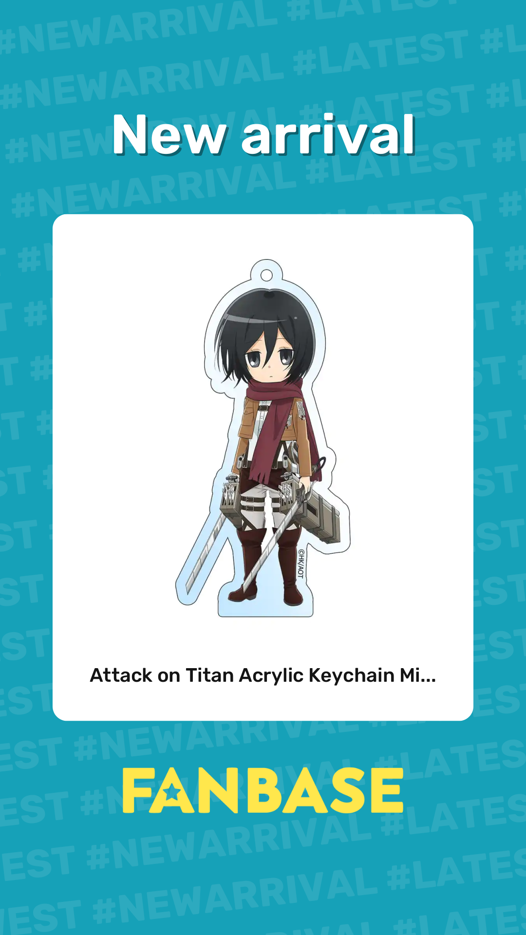 New arrival: Attack on Titan Acrylic Keychain Mi...