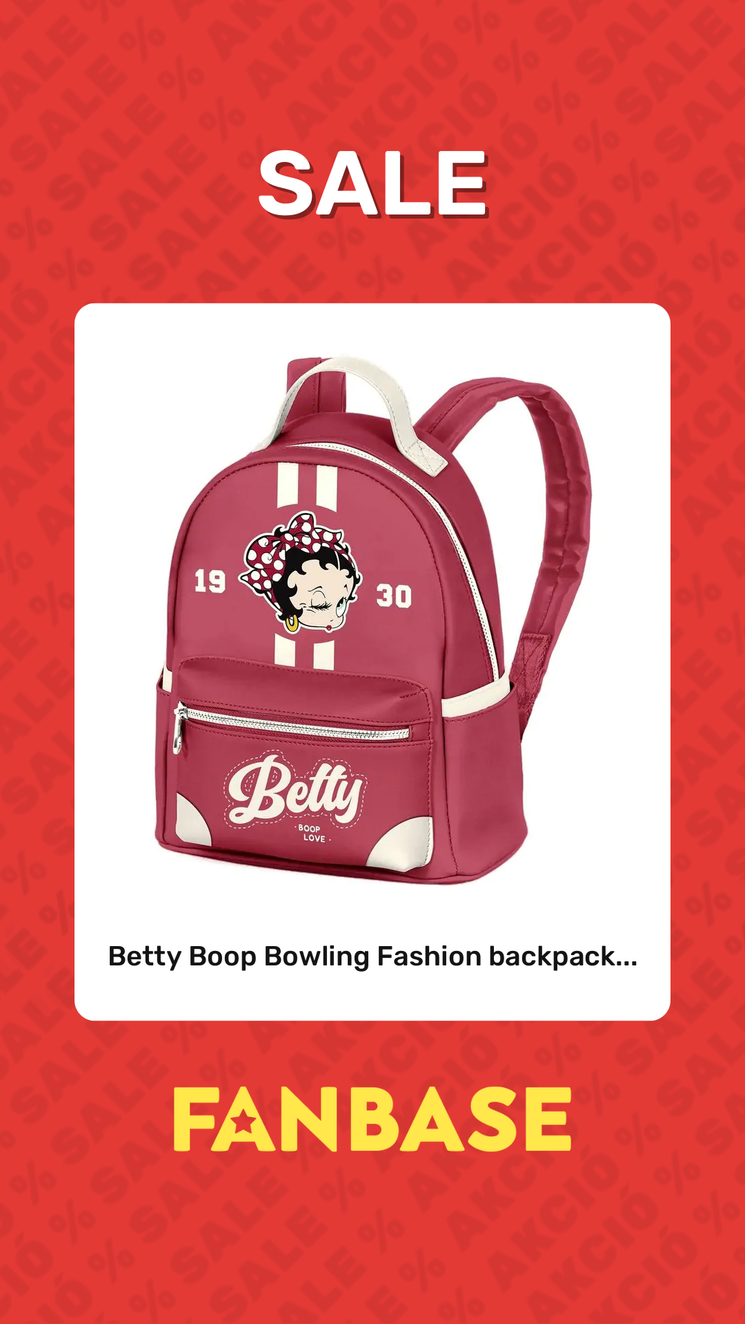 Sale: Betty Boop Bowling Fashion backpack...