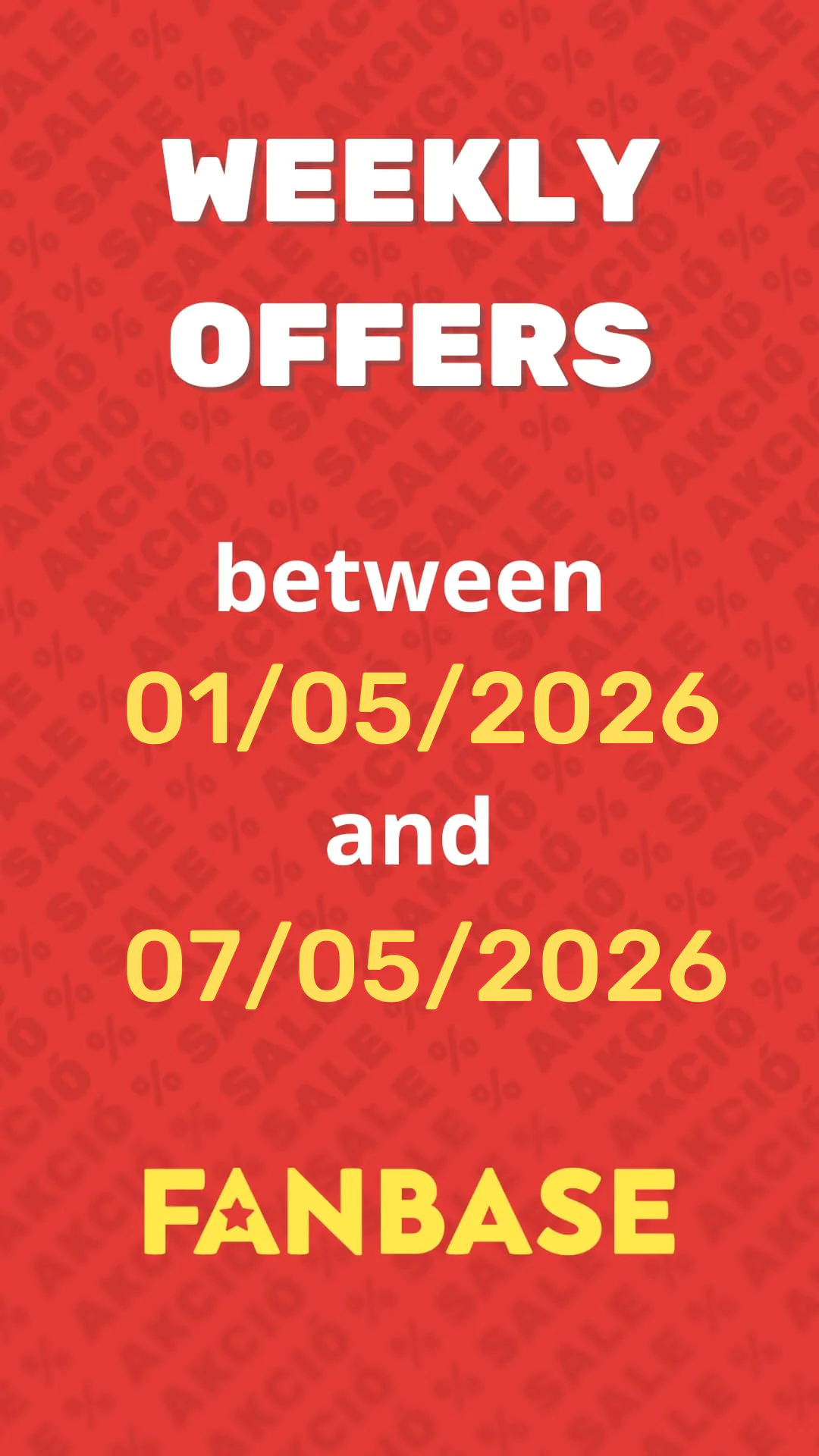 Weekly Offers betweeen 01/05 and 07/05