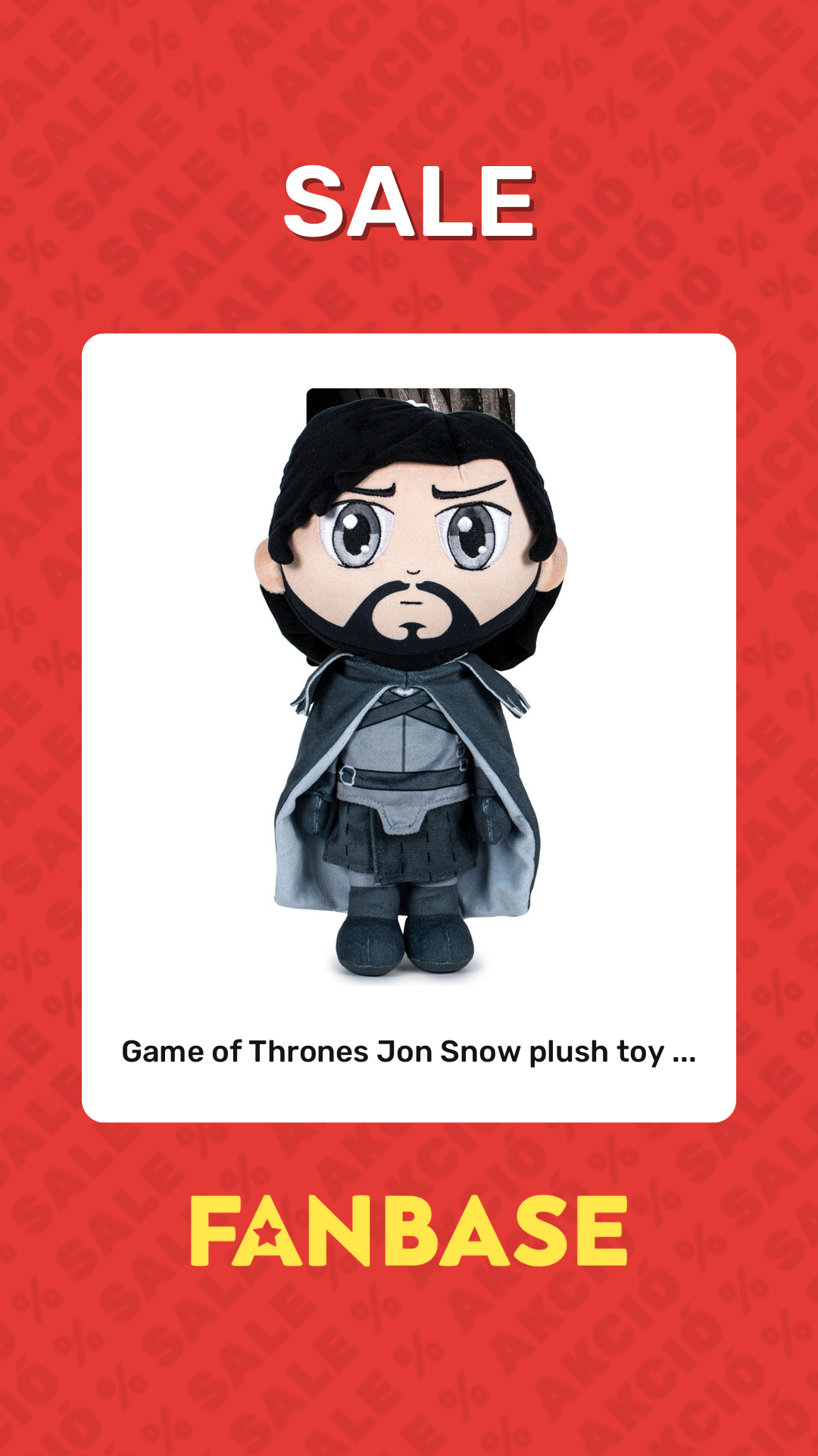 Sale: Game of Thrones Jon Snow plush toy ...