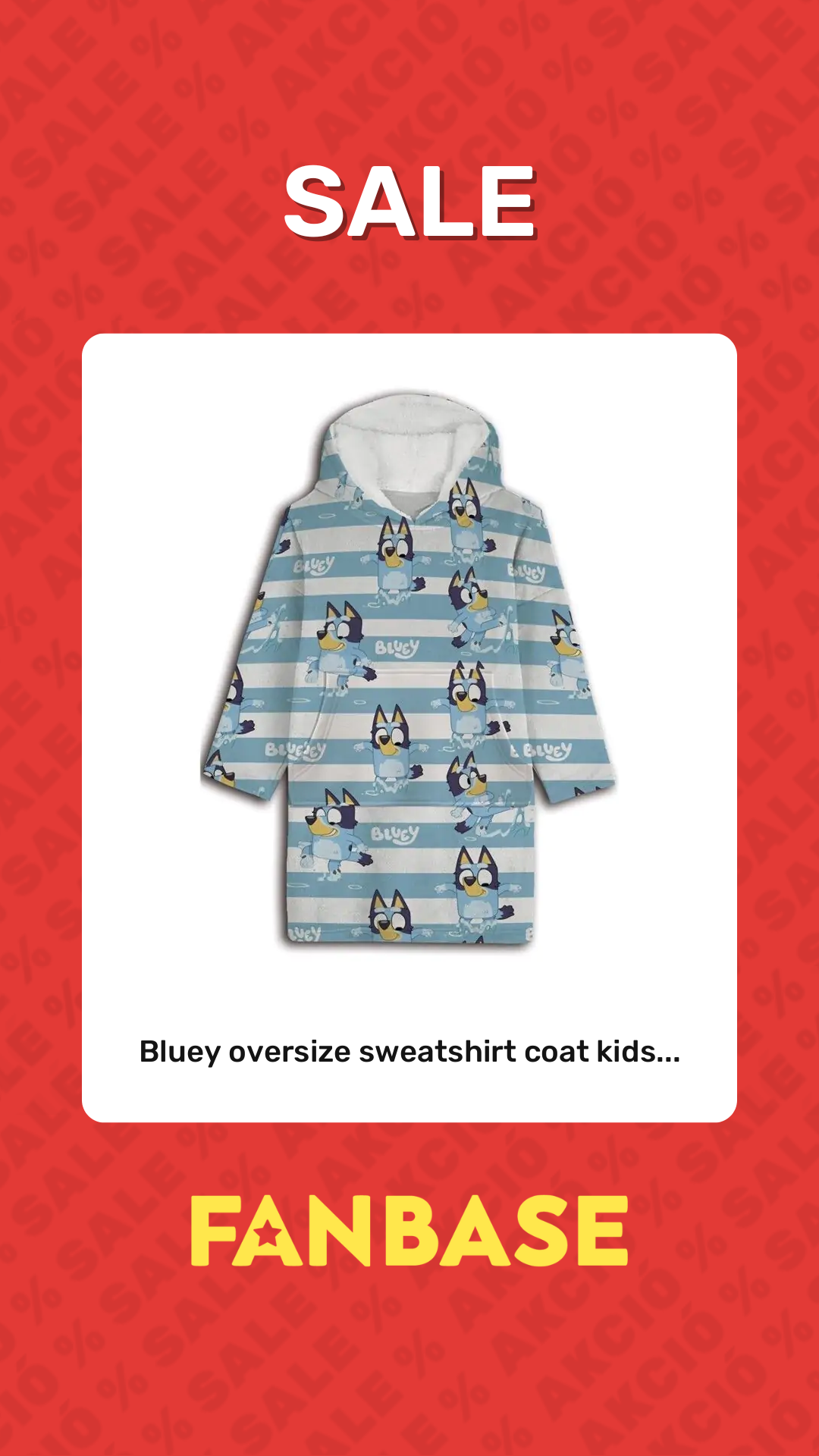 Sale: Bluey oversize sweatshirt coat kids...